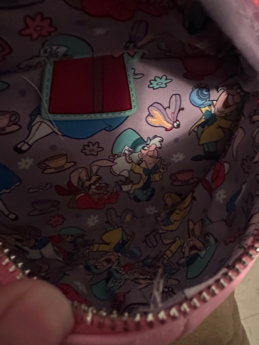 Loungefly NWT Alice in Wonderland teacup mouse backpack - Picture 6 of 8